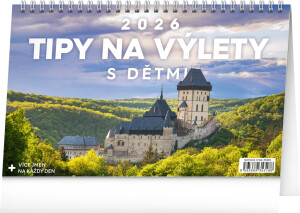 NOTIQUE Stolní kalendář Tipy na výlety s dětmi CZ 2026, 23,1 x 14,5 cm - Reklamnepredmety