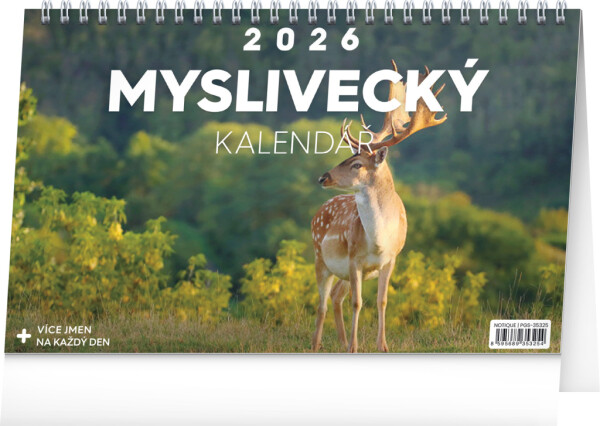 NOTIQUE Stolní Myslivecký kalendář CZ 2026, 23,1 x 14,5 cm