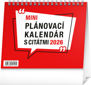 NOTIQUE Stolový kalendár Plánovací s citátmi 2026, 16,5 x 13 cm - Reklamnepredmety