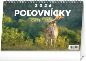NOTIQUE Stolový Poľovnícky kalendár 2026, 23,1 x 14,5 cm - Reklamnepredmety