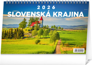 NOTIQUE Stolový kalendár Slovenská krajina 2026, 23,1 x 14,5 cm - Reklamnepredmety