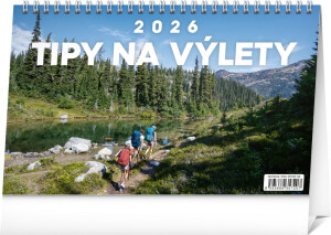 NOTIQUE Stolový kalendár Tipy na výlety 2026, 23,1 x 14,5 cm - Reklamnepredmety