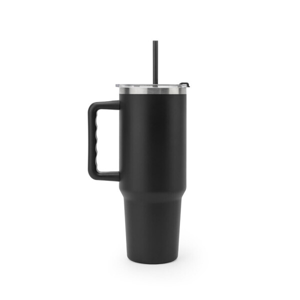 JOYNER XL. Velký nerezový cestovní pohár (91% recyklovaný) s vakuově izolovanou dvojitou stěnou a matným povrchem 1300 mL