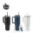 JOYNER XL. Velký nerezový cestovní pohár (91% recyklovaný) s vakuově izolovanou dvojitou stěnou a matným povrchem 1300 mL - 94373-set - variant 