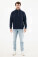 IQONIQ Elgon sweater with short zipper made of recycled cotton - t9601002-f-257-e9a246b9a85042ea9b2bb493f02a02bd - variant 
