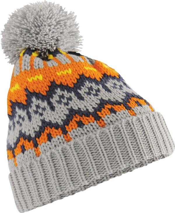 Bavlněná čepice s bambulí "Retro Ski"