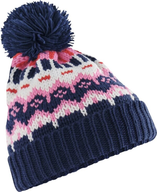 Bavlněná čepice s bambulí "Retro Ski"