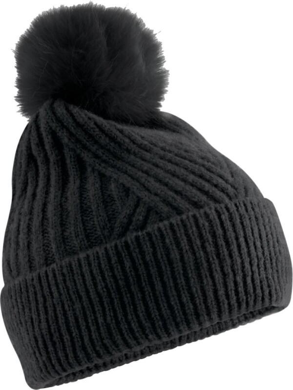Bavlněná čepice s bambulí "Snow Luxe"