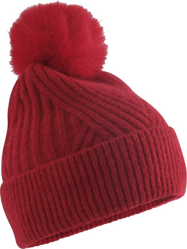 Bavlněná čepice s bambulí "Snow Luxe"