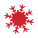 SNOWFLAKE podložky pod šálky z plsti - X08870_08 - variant Pr X08870.08