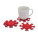 SNOWFLAKE podložky pod šálky z plsti - X08870_08_a - variant Pr X08870.08