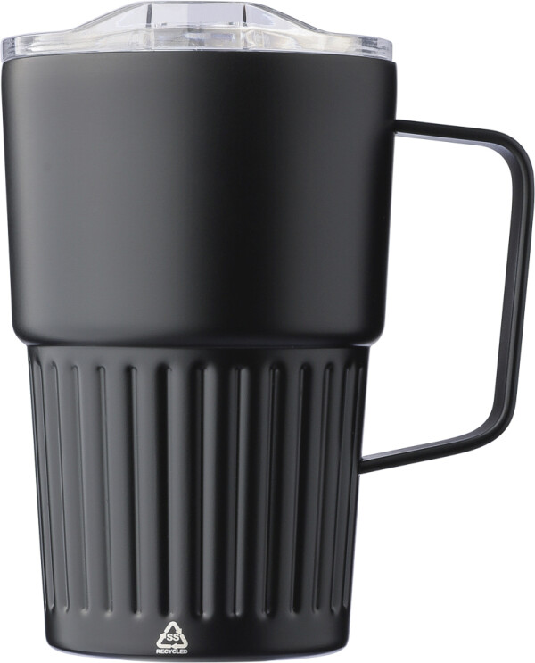 Dvoustěnný cestovní hrnek z recyklované nerezové oceli 450 ml