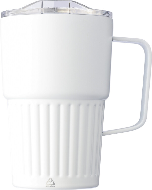 Dvoustěnný cestovní hrnek z recyklované nerezové oceli 450 ml