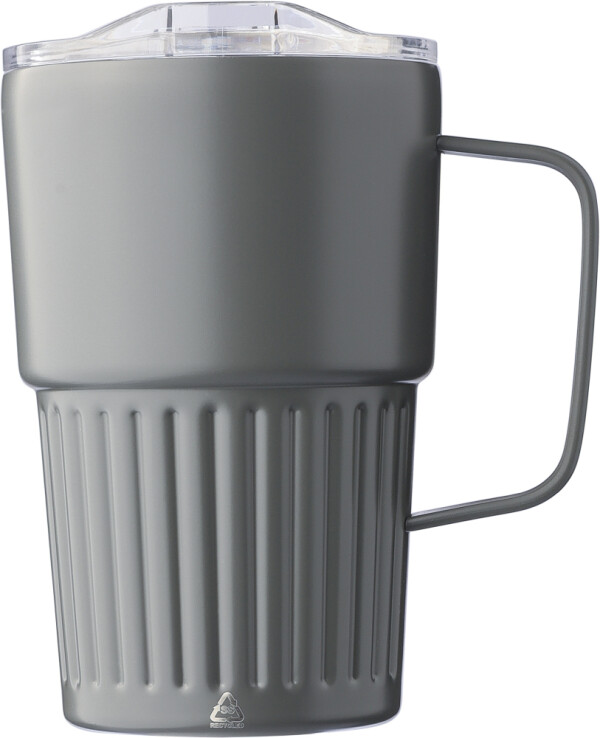 Dvoustěnný cestovní hrnek z recyklované nerezové oceli 450 ml