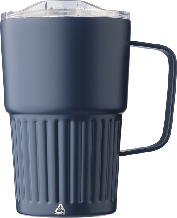 Dvoustěnný cestovní hrnek z recyklované nerezové oceli 450 ml