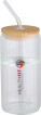 Mirage 500ml jednostěnná borosilikátová skleněná láhev s bambusovým víčkem - 10093101-pp-y1 - variant 