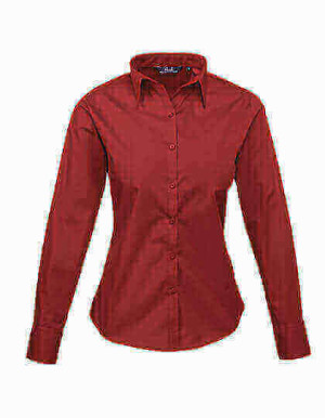 PW300 Ladies Poplin Long Sleeve Blouse - Reklamnepredmety