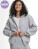 Dámská mikina s kapucí volného střihu na zip /Ladies Loose Fit Zip Hoody / - 2673021 - variant 