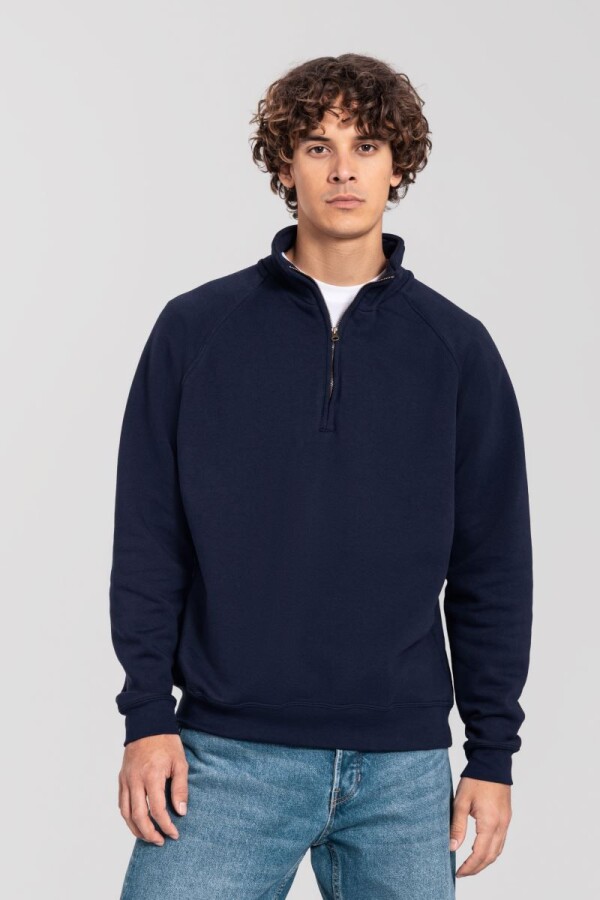 Těžká mikina s 1/4 zipem - Iconic Premium Zip Neck Sweat