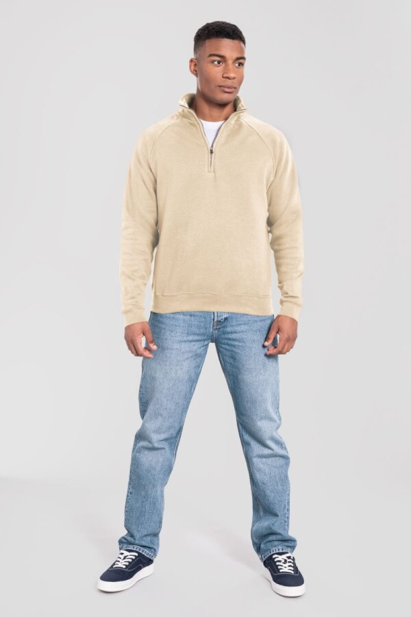 Těžká mikina s 1/4 zipem - Iconic Premium Zip Neck Sweat