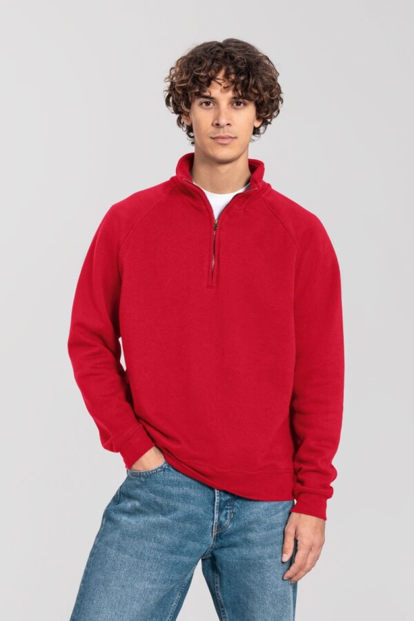 Těžká mikina s 1/4 zipem - Iconic Premium Zip Neck Sweat
