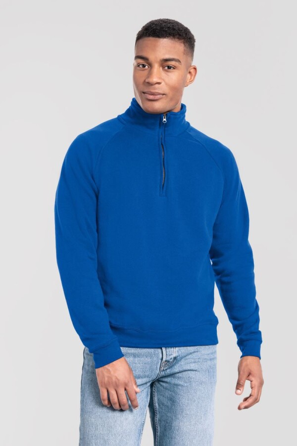 Těžká mikina s 1/4 zipem - Iconic Premium Zip Neck Sweat
