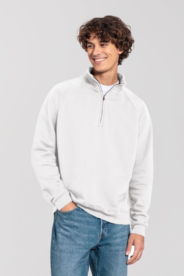 Těžká mikina s 1/4 zipem - Iconic Premium Zip Neck Sweat
