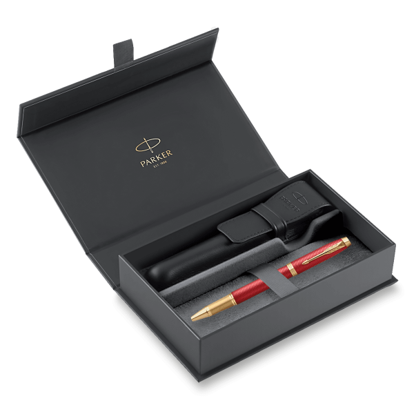 Dárková kazeta Parker IM Premium Red GT - sada roller a pouzdro