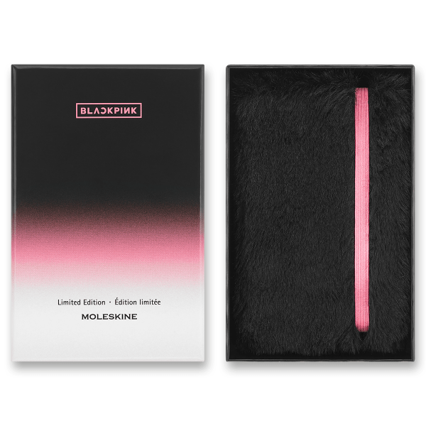 Zápisník Moleskine Blackpink - linkovaný a Zápisník Moleskine Blackpink Fur - cistý