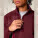 Unisexová mikina Trucker 2.0 se čtvrtinovým zipem - stsu204-burgundy_studio_lifestyle_detail_front - variant Eg STSU204C2441L