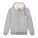 Hygger Sherpa unisex podšitá mikina na zip s kapu — šedá melír 2XS