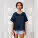 Stella Collider dámské tričko s ohrnutým rukávem - sttw089-frenchnavy_studio_lifestyle_main_front - variant Eg STTW089C7271L