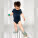 The babies' body s krátkým rukávem - stub103-frenchnavy_studio_lifestyle_main_front - variant Eg STUB103C727B3