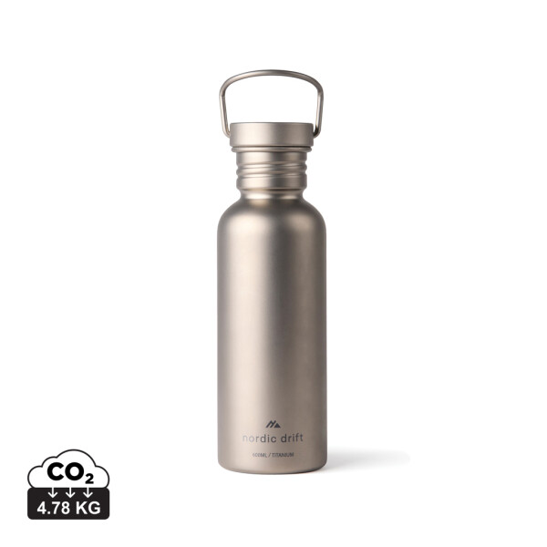 Nordic Drift Trail Ultra Lehká Titanová Láhev na vodu 600 ml