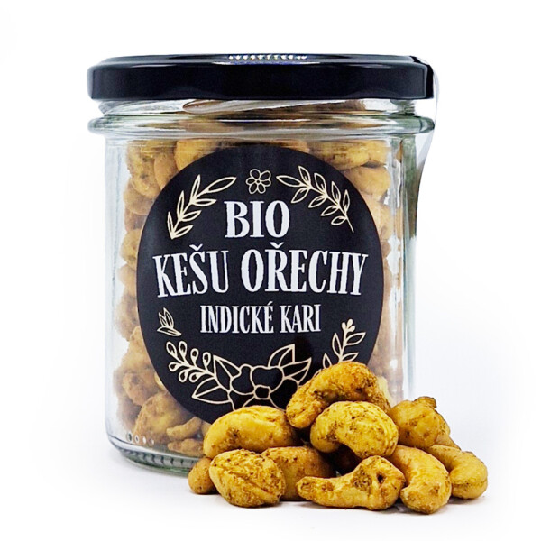 Kešu ořechy s indickým kari BIO 150 g