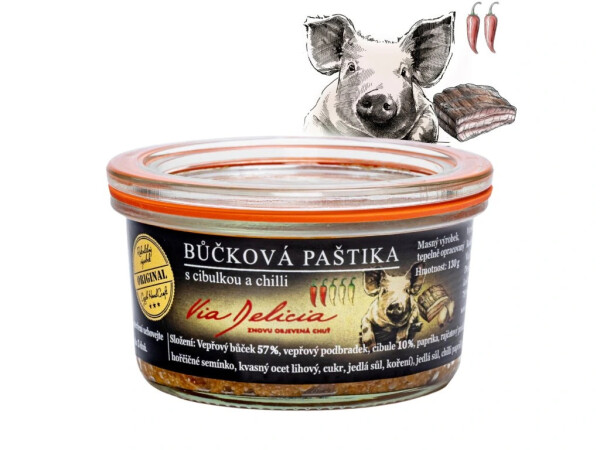 Bůčková paštika s cibulkou a chilli 130 g