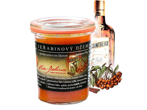 Jarabinový džem s pomerančovým likérem 175 g