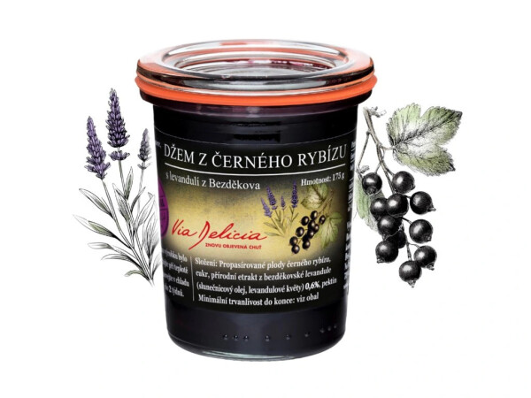 Džem z černého rybízu s levandulí z Bezděkova 175 g