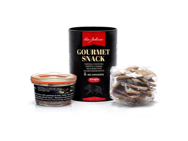 GOURMET SNACK – Paštika z divočáka & BIO krekry