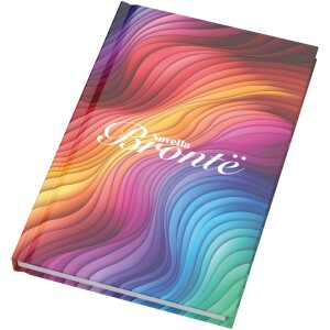 Poznámkový blok Novella Brontë s lesklou pevnou vazbou formátu A5 – 100 listů — bílá