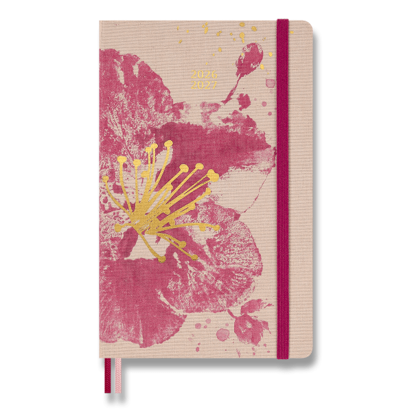 18-měsíční diář Moleskine Sakura 2026-27 - tvrdé desky, L, týdenní