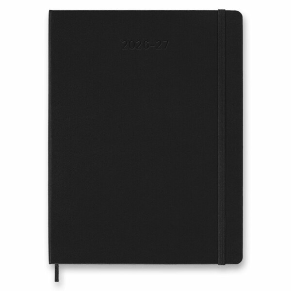 18měsíční diář Moleskine 2026-27 - tvrdé desky - XL, týdenní, černý