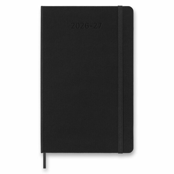 18měsíční diář Moleskine 2026 - 27 - tvrdé desky, L, týdenní - černý