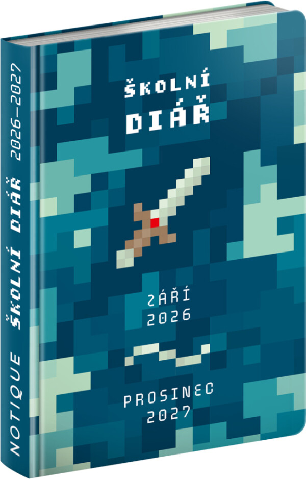 NOTIQUE Školní diář Gamer CZ (září 2026 – prosinec 2027), 9,8 x 14,5 cm