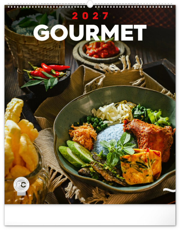 NOTIQUE Nástěnný kalendář Gourmet 2027, 48 x 56 cm