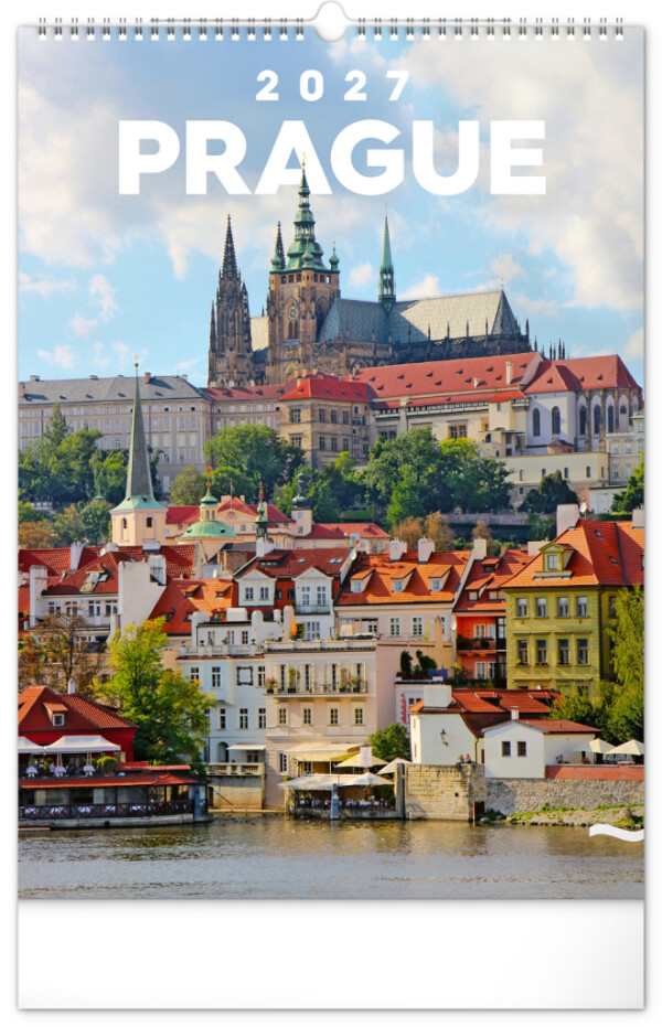 NOTIQUE Nástěnný kalendář Praha CZ 2027, 33 x 46 cm