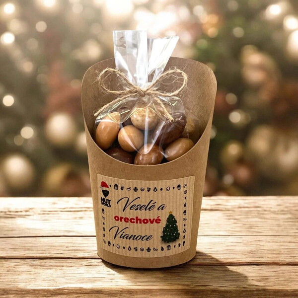 Sladký mix VÁNOČNÍ "BROWN" v celofánu a kelímku 180 g