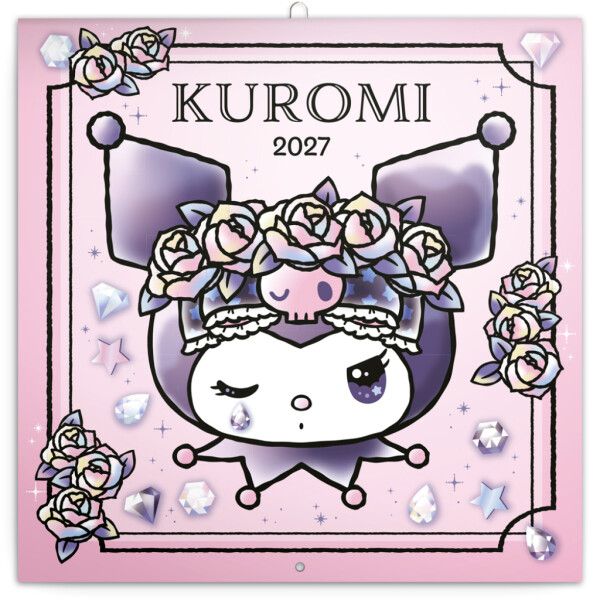 NOTIQUE Poznámkový kalendář Kuromi 2027, 30 x 30 cm