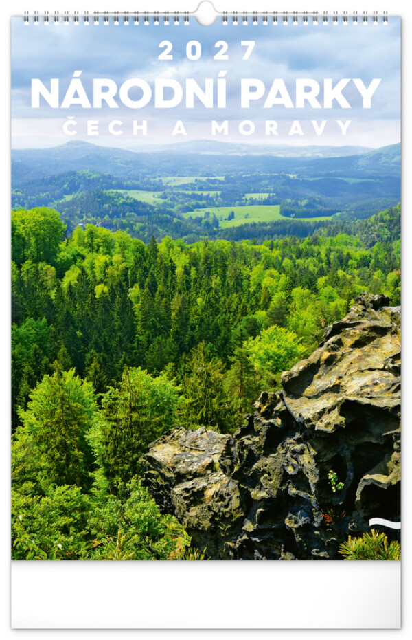 NOTIQUE Nástěnný kalendář Národní parky Čech a Moravy CZ 2027, 33 x 46 cm