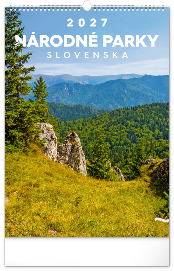 NOTIQUE Nástěnný kalendář Národní parky Slovenska 2027, 33 x 46 cm